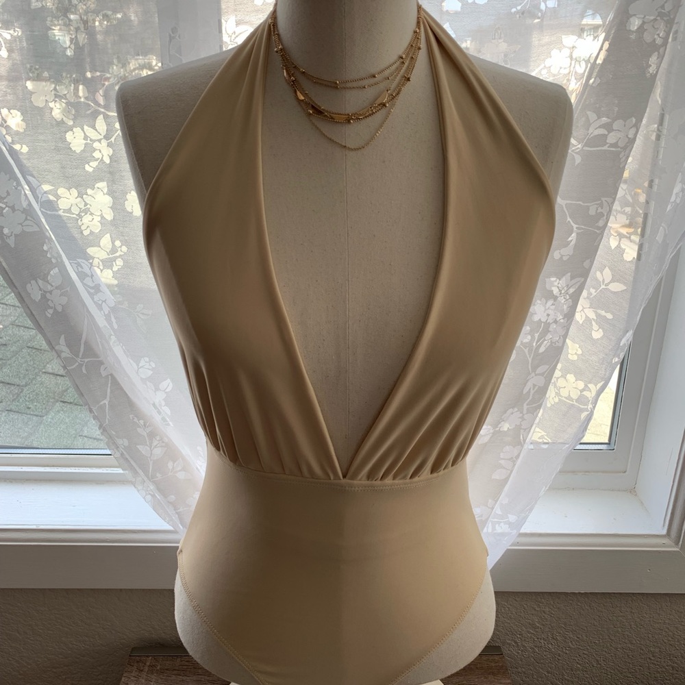 American Apparel Plunging Neckline Banana Swimsuit